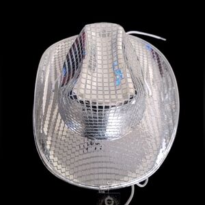 Set of 2 Disco Ball Cowboy Hats
